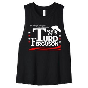 Turd Ferguson For President 2024 Women's Racerback Cropped Tank