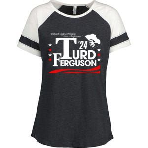 Turd Ferguson For President 2024 Enza Ladies Jersey Colorblock Tee