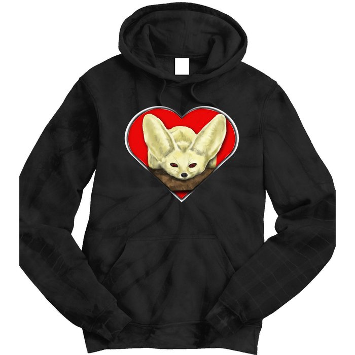 Tiny Fennec Fox Tie Dye Hoodie