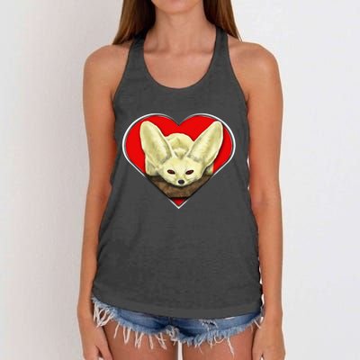 Tiny Fennec Fox Women's Knotted Racerback Tank