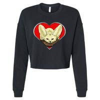 Tiny Fennec Fox Cropped Pullover Crew