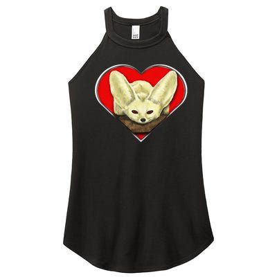 Tiny Fennec Fox Women’s Perfect Tri Rocker Tank