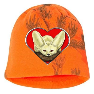 Tiny Fennec Fox Kati - Camo Knit Beanie