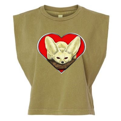 Tiny Fennec Fox Garment-Dyed Women's Muscle Tee