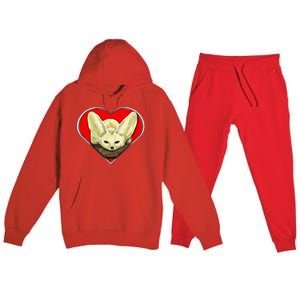 Tiny Fennec Fox Premium Hooded Sweatsuit Set