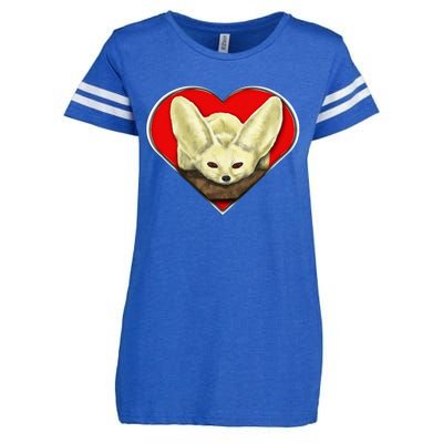 Tiny Fennec Fox Enza Ladies Jersey Football T-Shirt