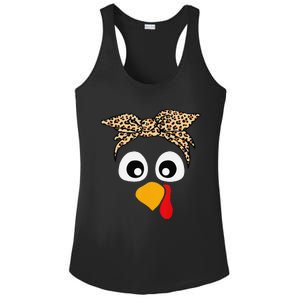 Turkey Face Funny Thanksgiving Gift Ladies PosiCharge Competitor Racerback Tank