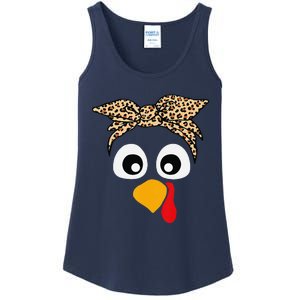 Turkey Face Funny Thanksgiving Gift Ladies Essential Tank