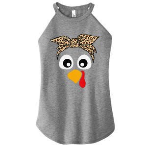 Turkey Face Funny Thanksgiving Gift Women's Perfect Tri Rocker Tank