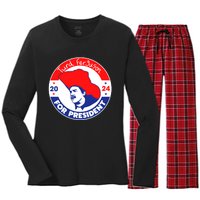 Turd Ferguson For President 2024 Women's Long Sleeve Flannel Pajama Set 