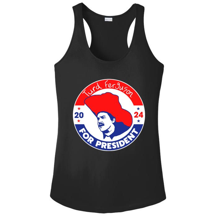 Turd Ferguson For President 2024 Ladies PosiCharge Competitor Racerback Tank