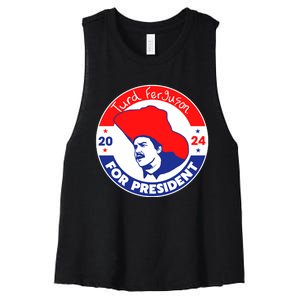 Turd Ferguson For President 2024 Women's Racerback Cropped Tank