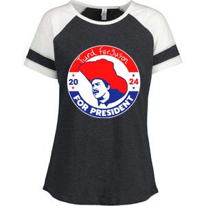 Turd Ferguson For President 2024 Enza Ladies Jersey Colorblock Tee