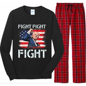 Trump Fight Fight Fight Trump Signals To Americans To Fight Long Sleeve Pajama Set