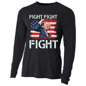 Trump Fight Fight Fight Trump Signals To Americans To Fight Cooling Performance Long Sleeve Crew