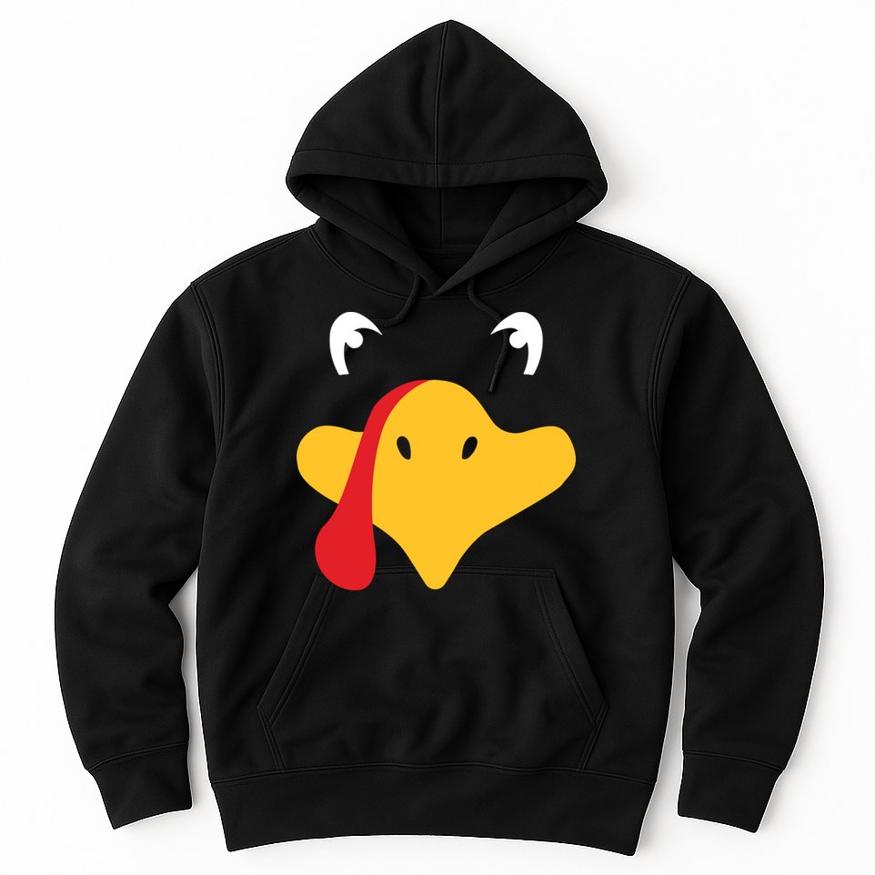 Turkey Face Funny Thanksgiving Hoodie