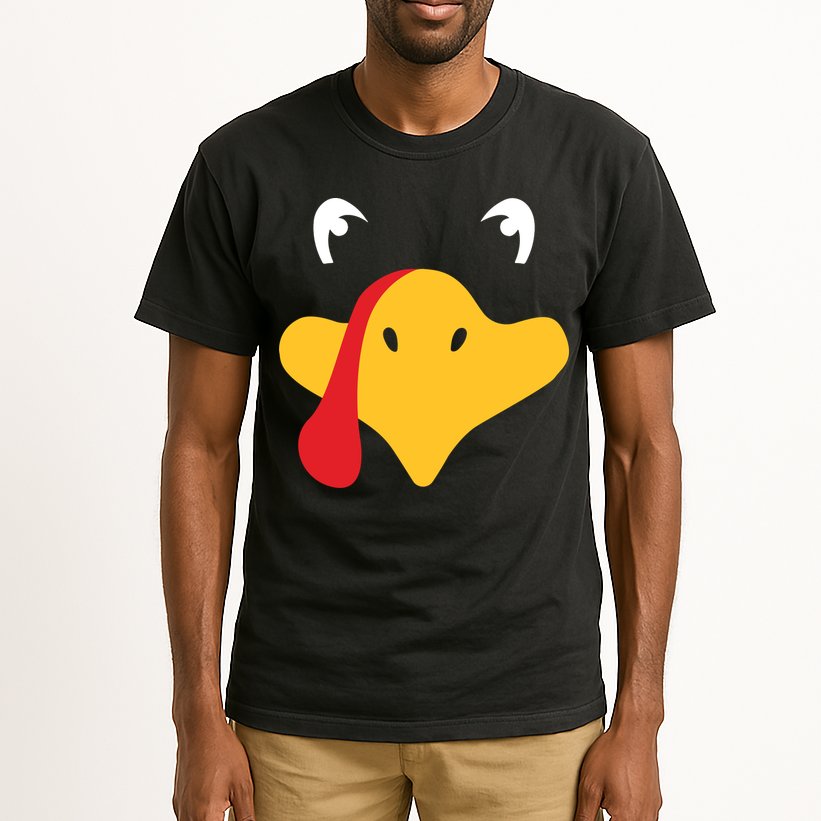 Turkey Face Funny Thanksgiving Tall T-Shirt