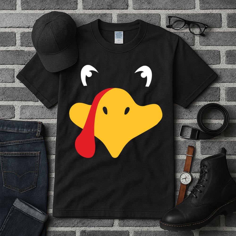 Turkey Face Funny Thanksgiving Tall T-Shirt