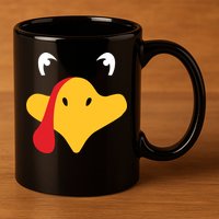 Turkey Face Funny Thanksgiving 11oz C Handle Ceramic Mug