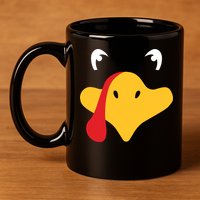 Turkey Face Funny Thanksgiving 11oz C Handle Ceramic Mug