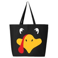 Turkey Face Funny Thanksgiving 25L Jumbo Tote
