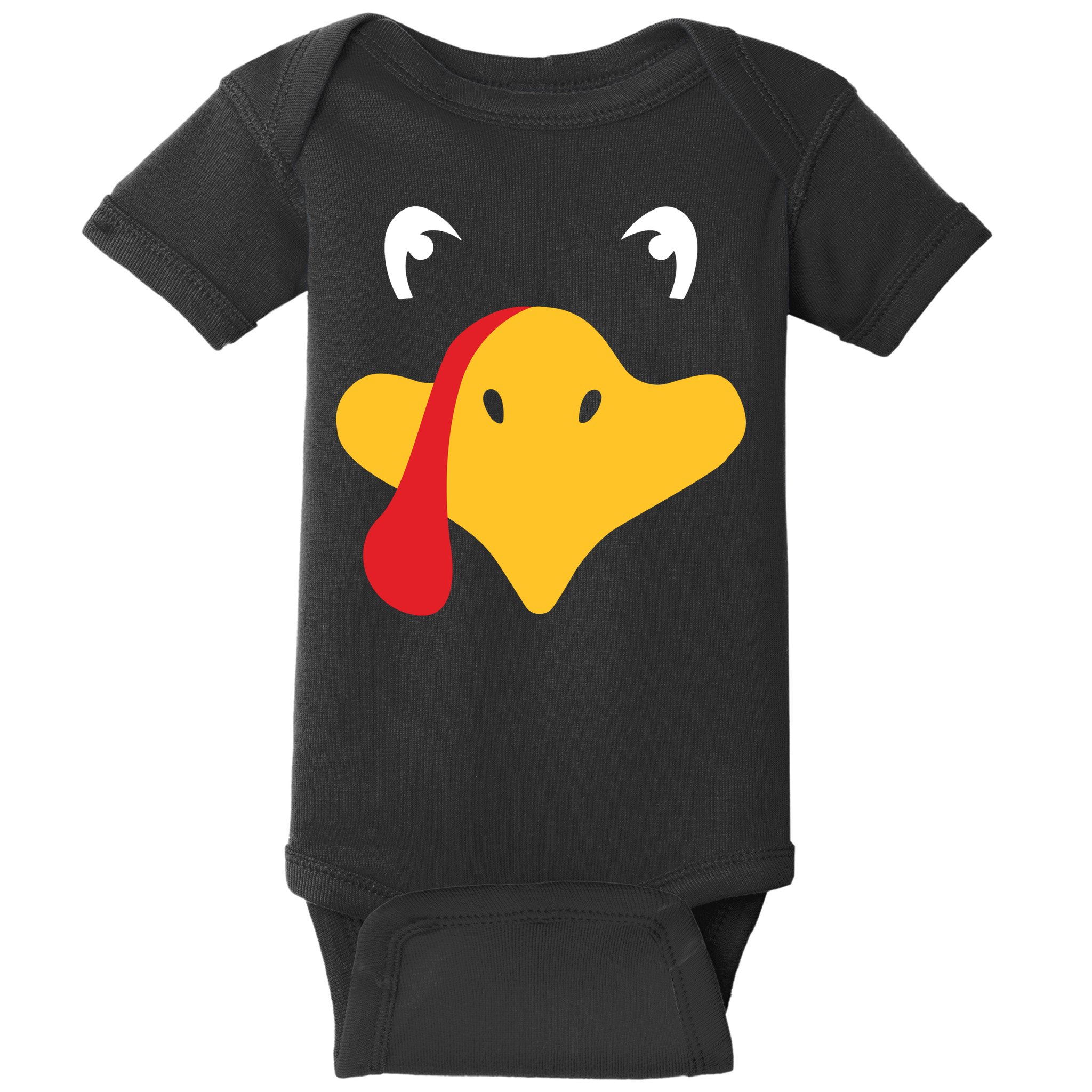 Turkey Face Funny Thanksgiving Baby Bodysuit