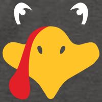 Turkey Face Funny Thanksgiving Vector Backpack