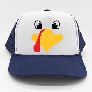 Turkey Face Funny Thanksgiving Trucker Hat