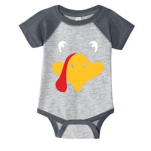 Turkey Face Funny Thanksgiving Infant Baby Jersey Bodysuit