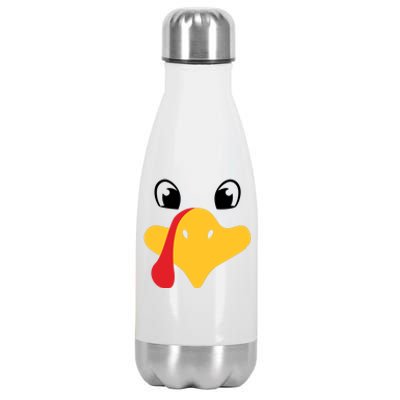 Turkey Face Funny Thanksgiving Stainless Steel Insulated Water Bottle