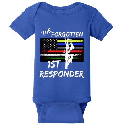 The Forgotten First Responder Tribute To Electrical Lineman Baby Bodysuit
