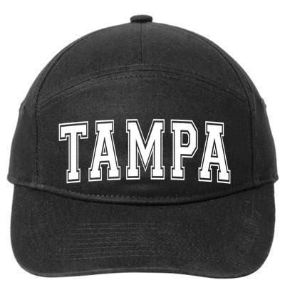 Tampa Fl Florida Usa Vintage Sports Varsity Style Gift 7-Panel Snapback Hat