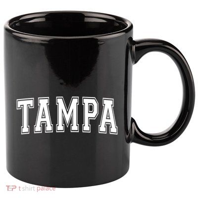 Tampa Fl Florida Usa Vintage Sports Varsity Style Gift 11oz C Handle Ceramic Mug