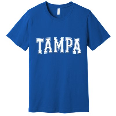 Tampa Fl Florida Usa Vintage Sports Varsity Style Gift Premium T-Shirt