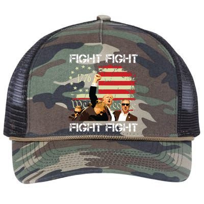 Trump Fight Fight Fight Retro Rope Trucker Hat Cap