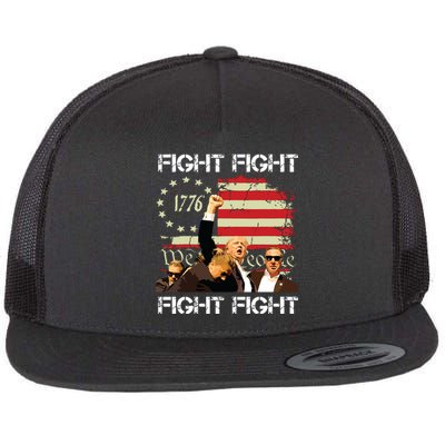 Trump Fight Fight Fight Flat Bill Trucker Hat