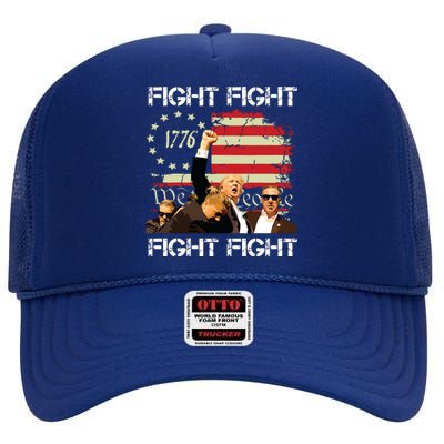 Trump Fight Fight Fight High Crown Mesh Back Trucker Hat