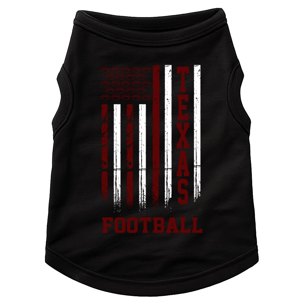 Texas Football Fan American Flag Doggie Tank