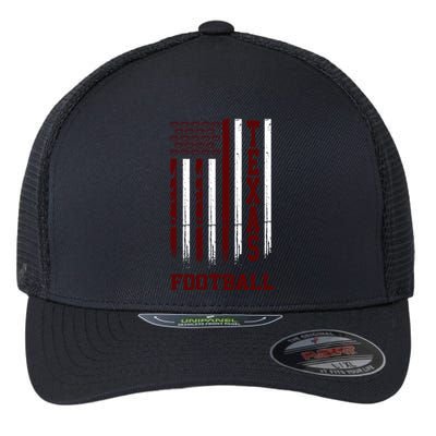 Texas Football Fan American Flag Flexfit Unipanel Trucker Cap