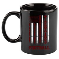 Texas Football Fan American Flag 11oz C Handle Ceramic Mug