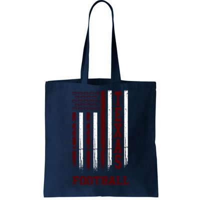 Texas Football Fan American Flag Tote Bag