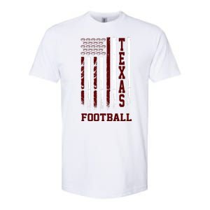 Texas Football Fan American Flag Softstyle CVC T-Shirt