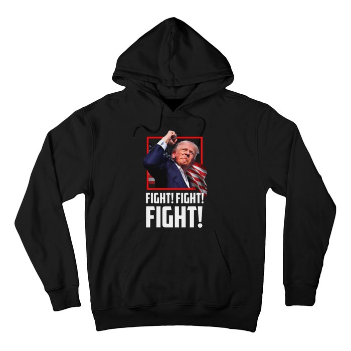 Trump Fight Fist 2024 Strong Support Hoodie