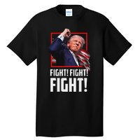 Trump Fight Fist 2024 Strong Support Tall T-Shirt