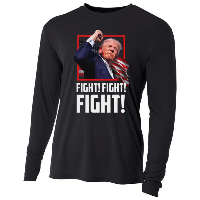 Trump Fight Fist 2024 Strong Support Cooling Performance Long Sleeve Crew