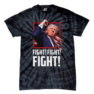 Trump Fight Fist 2024 Strong Support Tie-Dye T-Shirt