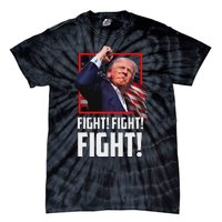 Trump Fight Fist 2024 Strong Support Tie-Dye T-Shirt