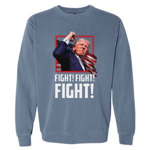 Trump Fight Fist 2024 Strong Support Garment-Dyed Sweatshirt