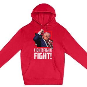 Trump Fight Fist 2024 Strong Support Premium Pullover Hoodie