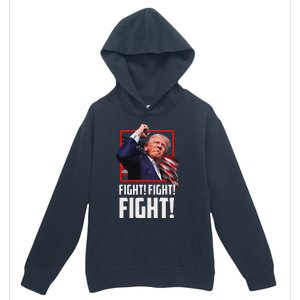 Trump Fight Fist 2024 Strong Support Urban Pullover Hoodie